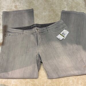 Michael Kors Women's Straight Leg Jeans in Light Gray